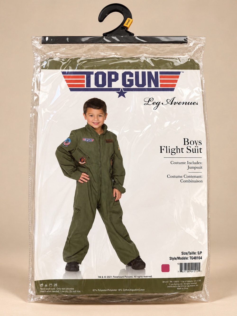 Leg Avenue Top Gun Boys Flight Suit Costume Small 4-6 years NWT